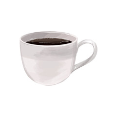 Coffee Cup Illustration | Simple Espresso | Aesthetic | Watercolor