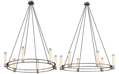 cut out interior modern lamp - with Black background - elegant style -minimal Chandelier light