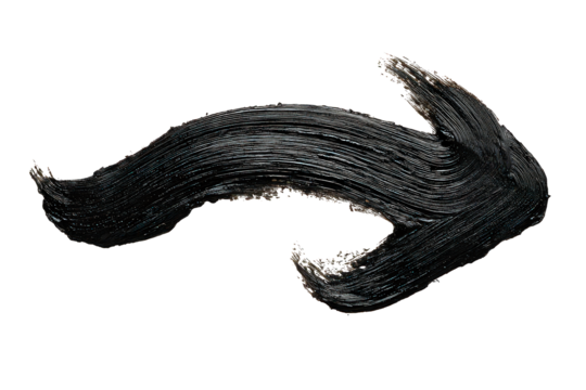 Abstract Black And White Arrow Shape On Transparent Background - Powered by Adobe