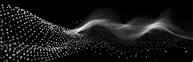 Abstract design with dense, textured waves