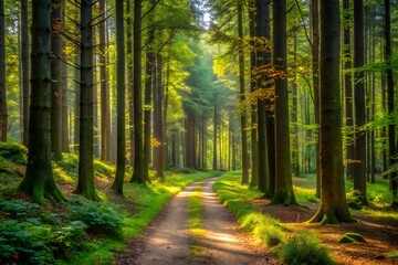 Obraz premium footpath in the forest