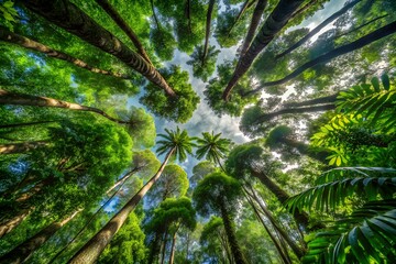 Fototapeta premium palm trees in the forest