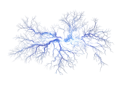 Abstract Blue and White Network Structure