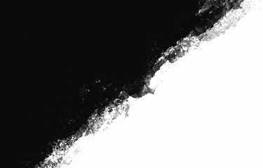 黒と白のブラシストローク抽象背景、荒々しいモノクロデザイン