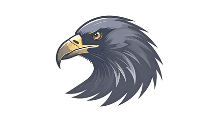 Fototapeta premium Majestic eagle head illustration on a clean background