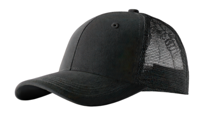 Black And White Striped Baseball Cap with Glittering Mesh Back
