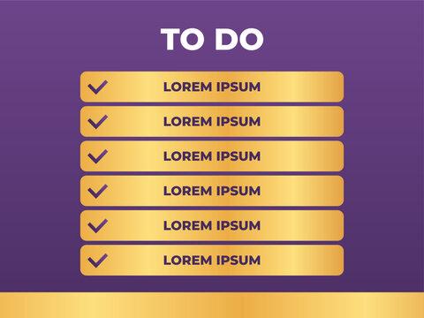 Elegant Golden To-Do List Template for Planning and Organization