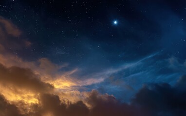 Obraz premium Night sky with vibrant clouds (1)