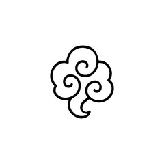 traditional asian cloud  ornament vector illustration.