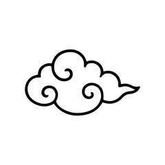 traditional asian cloud  ornament vector illustration.