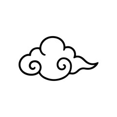 traditional asian cloud  ornament vector illustration.