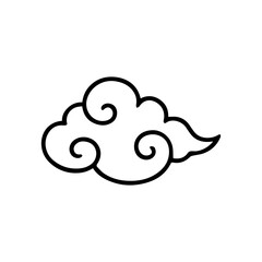 traditional asian cloud  ornament vector illustration.
