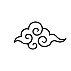 traditional asian cloud  ornament vector illustration.