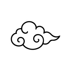 traditional asian cloud  ornament vector illustration.
