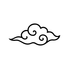 traditional asian cloud  ornament vector illustration.