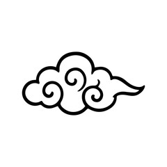 traditional asian cloud  ornament vector illustration.