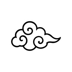 traditional asian cloud  ornament vector illustration.