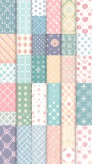 Pastel patchwork quilt patterns