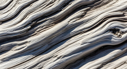 Close up of weathered driftwood texture with natural grain and pattern