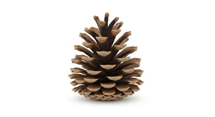Isolated Pine Cone on a White Background