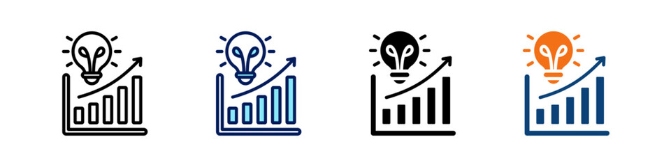 Light Bulb All In One Icon Multi Styles Vector Set