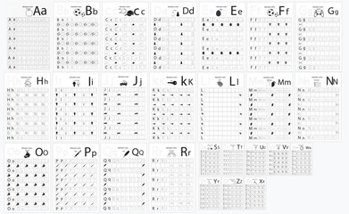 alphabet letters teaching kindergarten educational book