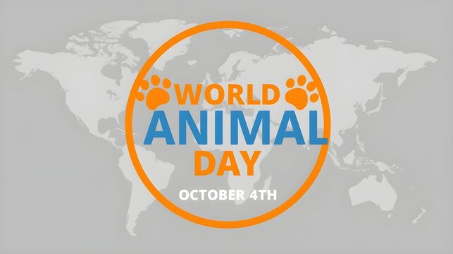 Happy world animal day concept background. Flat illustration of happy world animal day vector concept background for web design