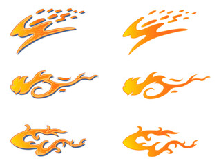 Vehicle graphics. Stripe hot rod racing flame. Graffiti car decal, vinyl ready. Graphic design illustration