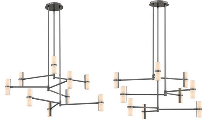 cut out interior modern lamp - with white background - elegant style -minimal Chandelier light