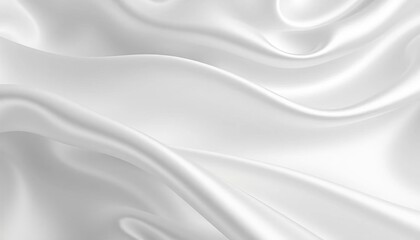 Obraz premium Subtle silver-white satin texture, soft-blurred background, elegant silk panorama, silk, seamless