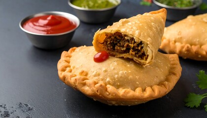 Savory Pastry Closeup/Food Photography/Dark Surface