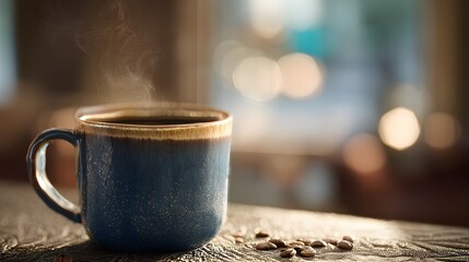 Ultra detailed shot of coffee mug