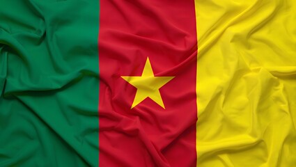 waving national flag of Cameroon