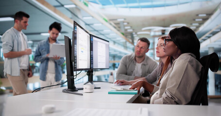 Diverse Accounting Team Using Software