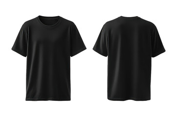 Black Short Sleeve TShirt Mockup Front And Back View