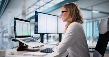 Female Doctor Managing Medical Coding And Billing