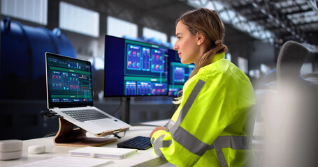 Female Engineer Manages Oil And Gas Plant © Andrey Popov