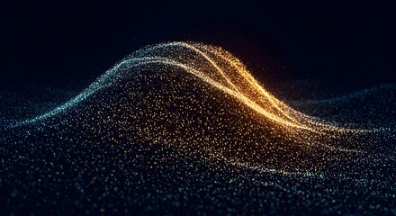 A giant ocean wave made of glowing binary data