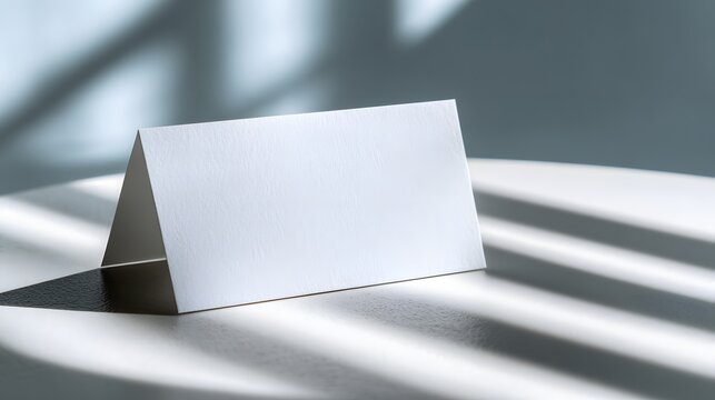 Table card standing perfectly upright casting