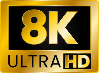 8k resolution golden icon for web and mobile