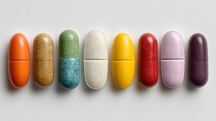 Studio-lit display of prescription pills