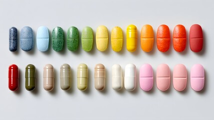 Studio-lit display of prescription pills