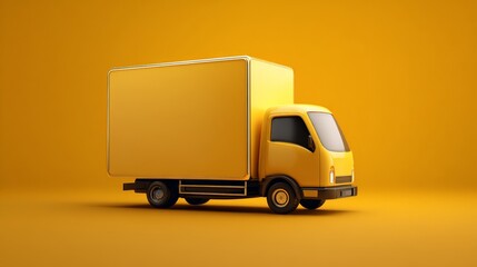 A delivery truck on colorful background