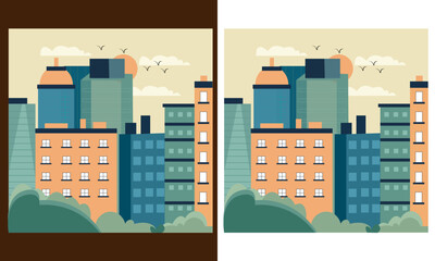 city bulding modern background vector art