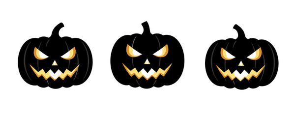 Halloween pumpkin on a white background. Vector eps 10