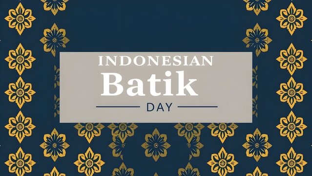 indonesian batik national day background design, October 2