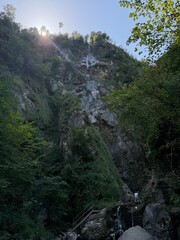 waterfall in the mountains