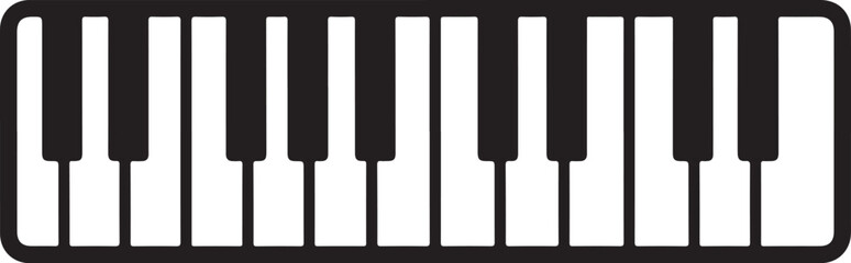 Vector art of piano keyboard for musical expression and art © vectorzking