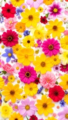 Vibrant floral arrangement, colorful blooms