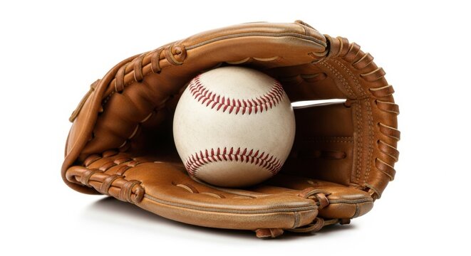 Baseball Glove and Ball Ready for Game